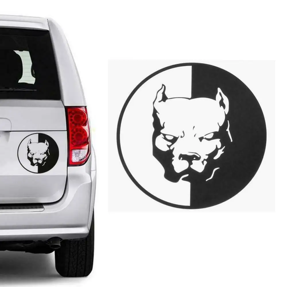 2024 Motorcycle Sticker Dog Pattern Pit Bull Pitbull Reflective Car Stickers Moto Auto Decal Funny JDM Vinyl On Car Styling