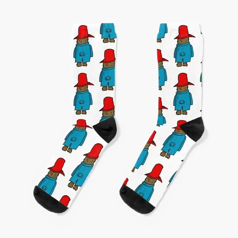 Bear in Hat (from behind) Socks cotton Climbing Men Socks Women's