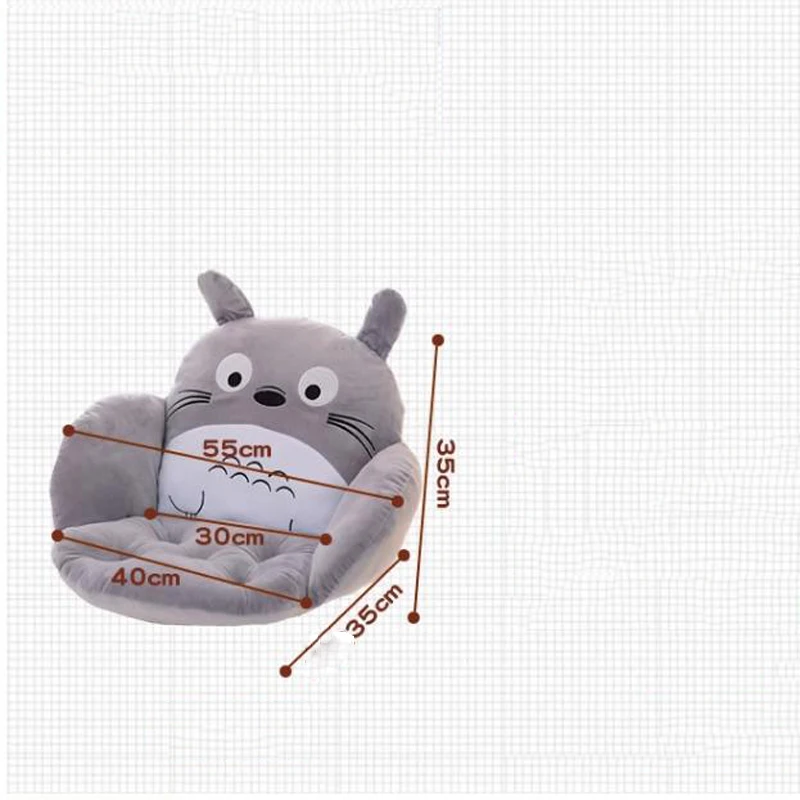 Office Chair Mat Autumn Winter One-piece Student Stool Cushion Cartoon Cute Plush Seat Cushion Soft Thicken Backrest Cushions