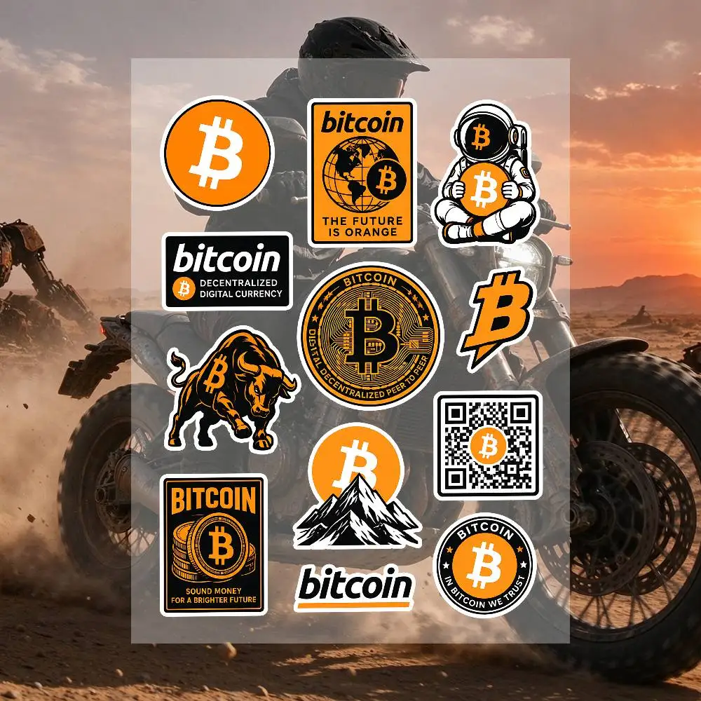 Bitcoin Stickers Moto Sticker Auto Body Bumper Windows Motorcycle Laptop Walls Vinyl Decal Car Tuning Accessories