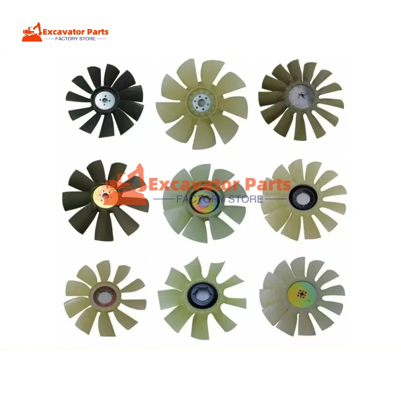 For Komatsu PC PC60 100 120 130-5/6/7 Fan blade Engine 4D95 Heat dissipation fan blade Excavator Parts