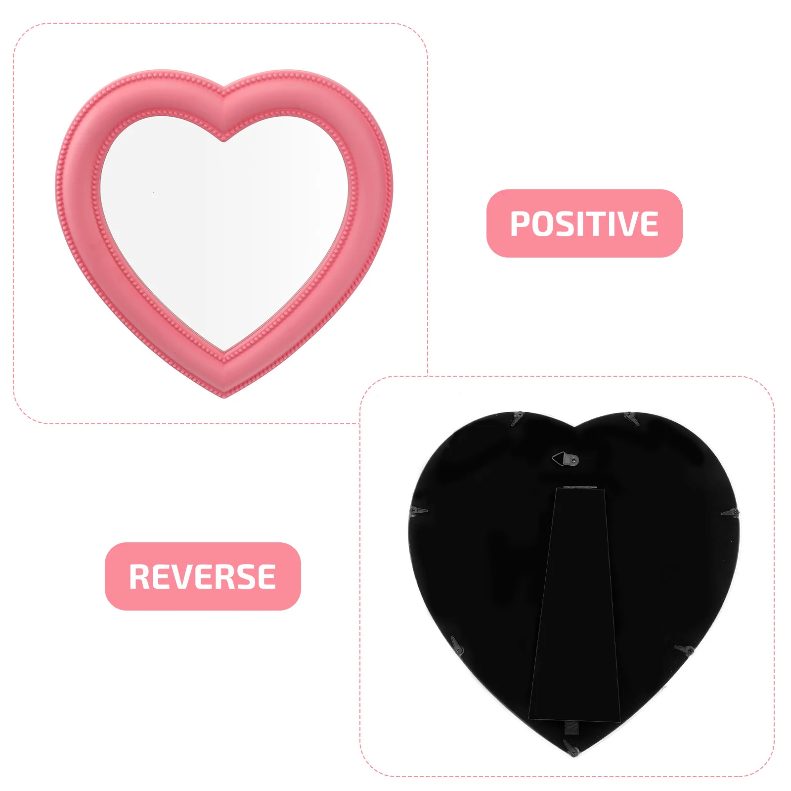 1Pcs Herz Form Spiegel Klare Oberfläche High Definition Dual Verwenden Desktop Wand Kreative Spiegel für Frauen Mädchen