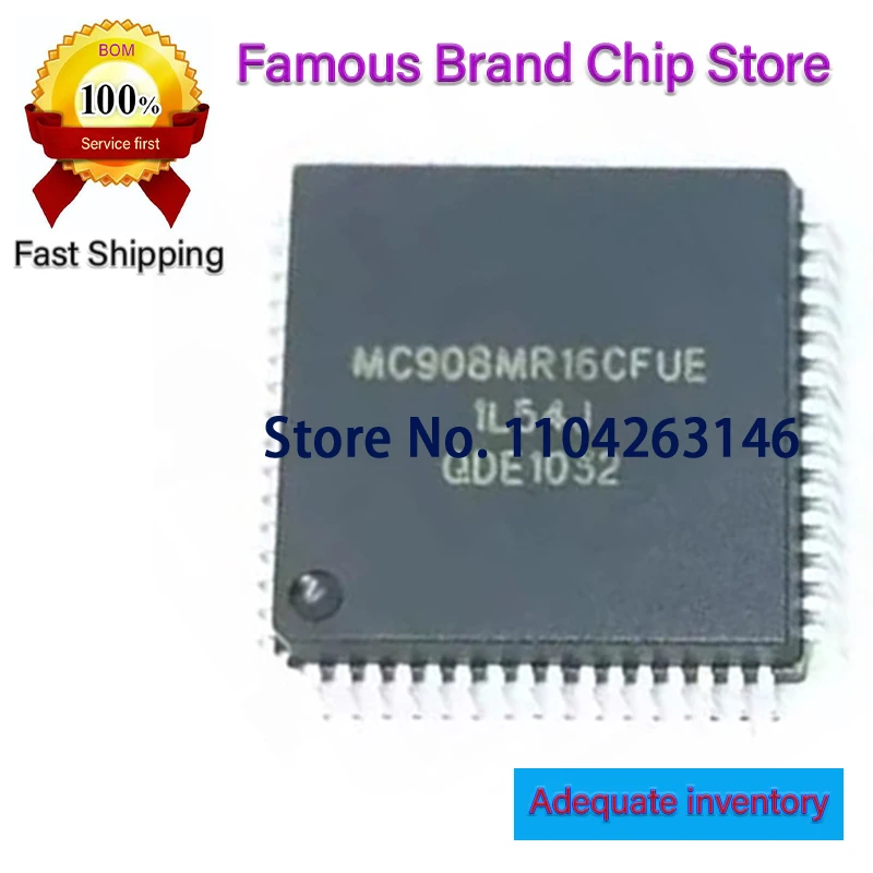 

5pcs 100% New&Original In Stock MC908AZ32ACFUE MC908MR16CFUE MC68HC908MR16CFUE QFP64