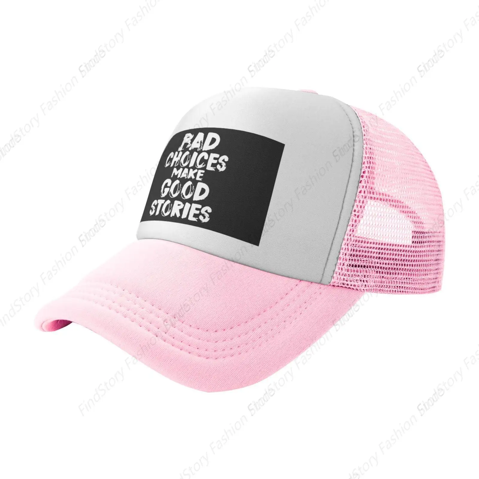 

Bad Choices Make Good Stories Baseball Cap Vintage for Men Women Trucker Golf Dad Mesh Hat Sports Fishing Daily Unisex