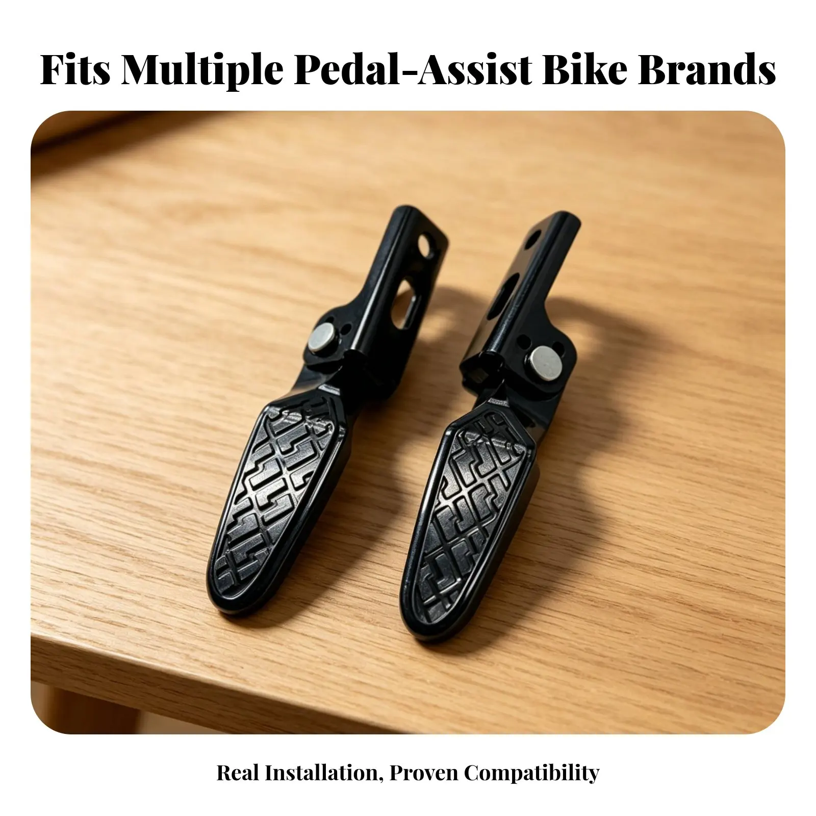 2 Pieces Electric Cycle Rear Pedals Long-Lasting Electric Scooter Footrests Passenger Foot Pedals Rust Resistant Vehicle