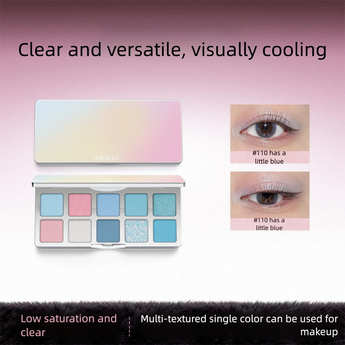 Shedella Makeup Pearlescent Ten-color Eyeshadow Palette 2026 New Spring/summer Fresh Style For Beginners And Students Daily Use