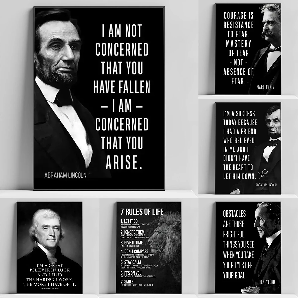 

Inspirational Lion Success Quote Canvas Print Motivational Wall Art for Office Living Room Decor Uplifting Animal Poster