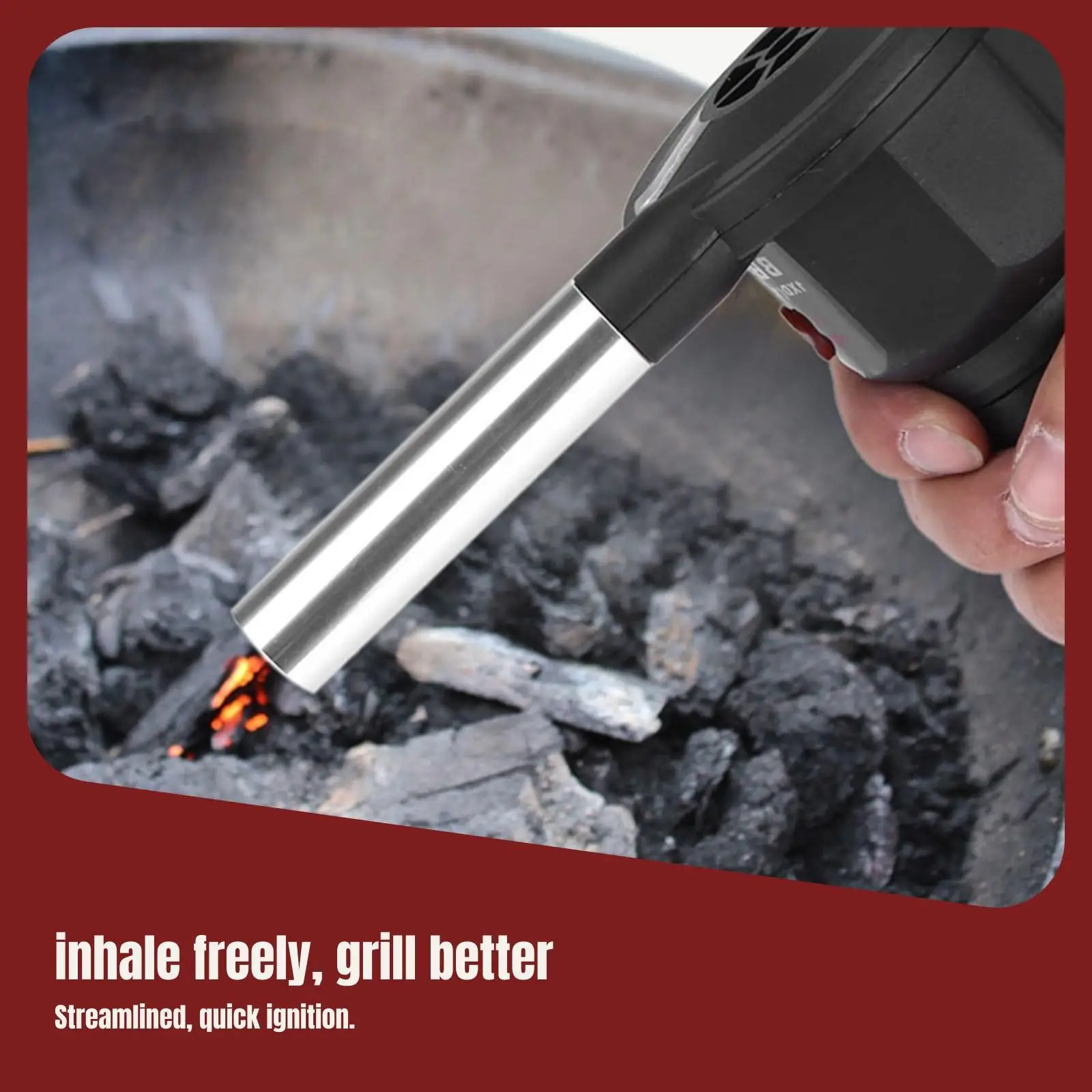 Portable BBQ Fan Barbecue Air Blower for Wood Bbq Set Grill Accessories Kit Outdoor Barbecue Grilling - view 4