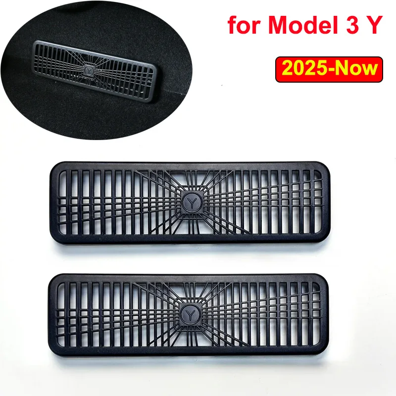 For Tesla Model 3 Y Juniper Highland 2025 2026 Under Seat Rear Air Vent Protect Cover Anti-block Backseat Outlet Grille Mesh