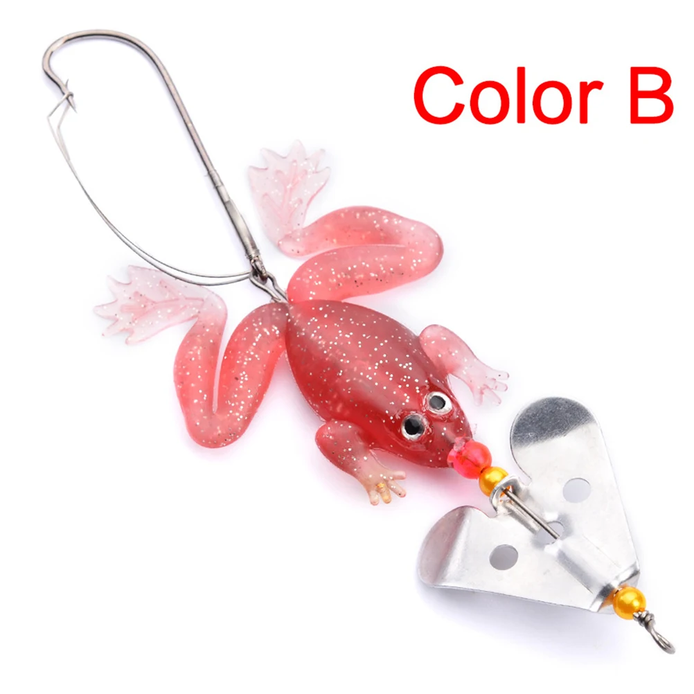 

4PCS Fishing Lures Soft Baits Vivid Frog Shape Tear Resistant Strong Long Term Carp Bass Silver Fishing Accessories