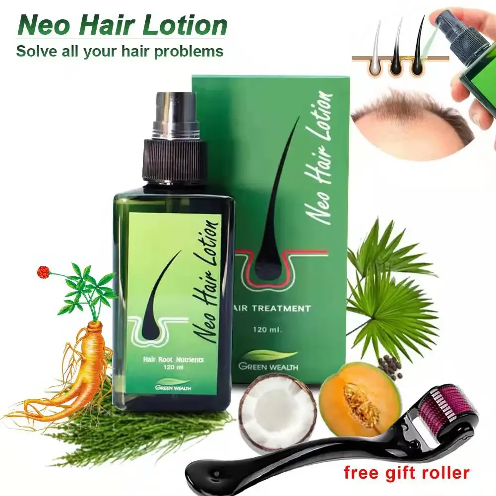 Thailand Hair Growth Essential Oil Spray For Men Woman Hair Growth Anti Hair Loss Perfume Neo Hair Lotion 120ml