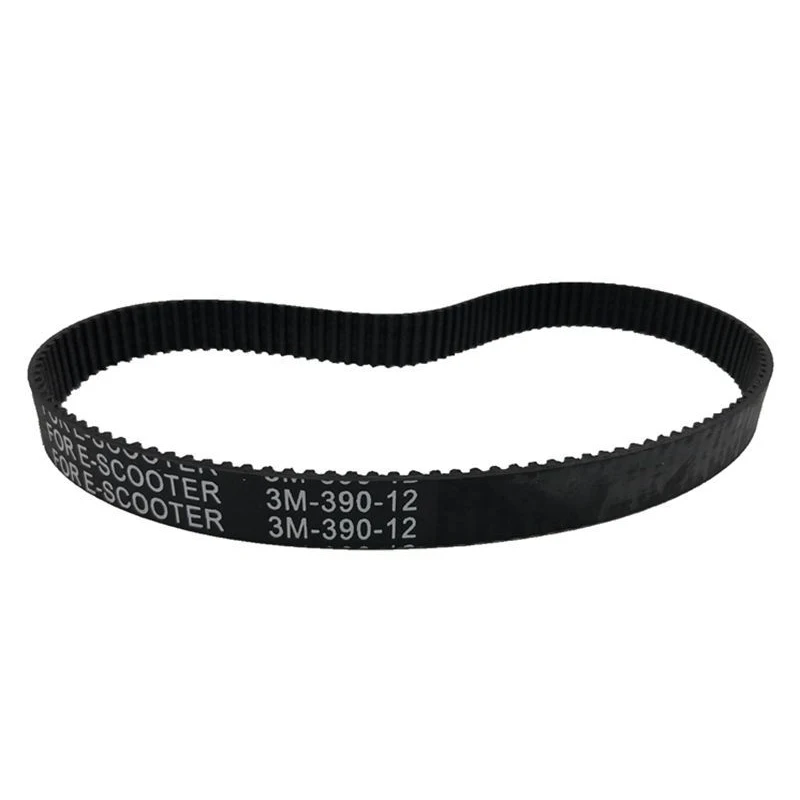 Rubber Strap Drive Belt 390-3-M-12 Black Electric Parts Repair Replacement Thickened Timing Belt Rubber Strap Strong