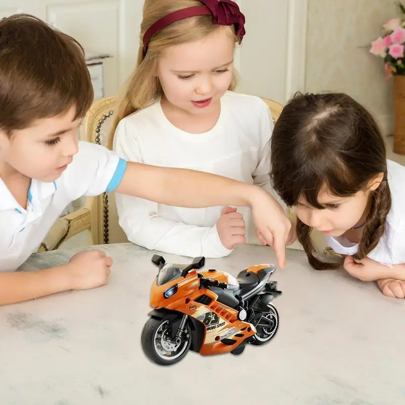 Sound And Light Motorcycle Sound Light Toy Set Model Kit Mini Powered Play Toy Motorbike With Sound And Light For Kids And