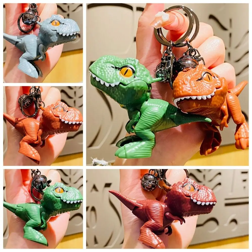 Cartoon Dinosaur Tyrannosaurus Rex Doll Keychain Bite Hand Tyrannosaurus Rex Doll Hand Biting Dinosaur Keyring Plastics Fashion