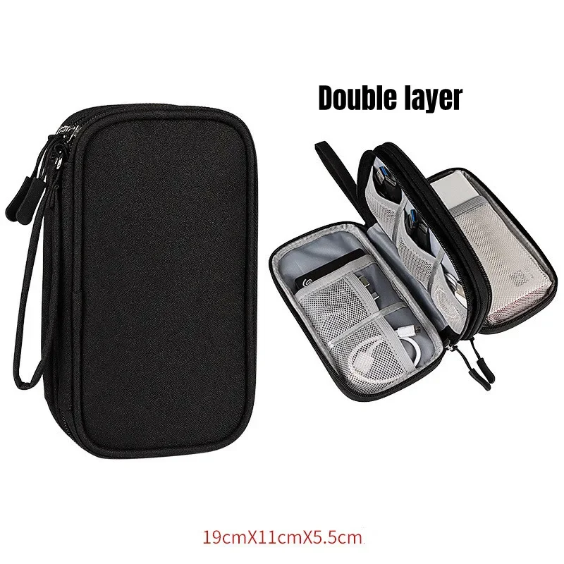 Large Size Travel Cable Organizer Bag Storage Pouch Carry Case Portable Waterproof Storage Bags for Cable Cord and Electronics