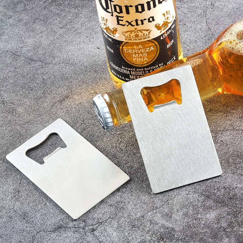 Portable Credit Card Bottle Opener Stainless Steel Groom Wallet Beer Bottle Opener Party Wedding Kitchen Tool Bar Accessories