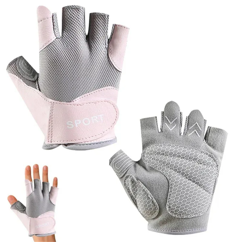 Cycling Gloves Woman Half Finger GYM Gloves Bike Mitten GEL Breathable Non-Slip Outdoor Sport Fitness Gloves