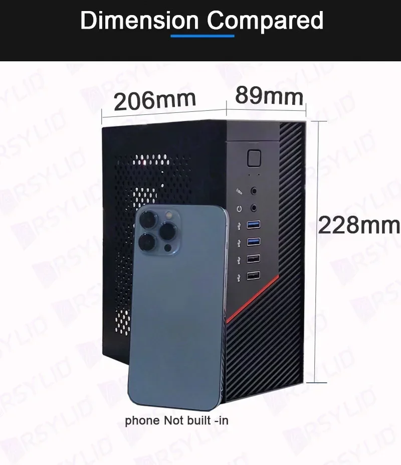 A09P 4.2L ITX Chassis A4 HTPC Portable Computer PC Support PCIe 2.5' SSD Drive Mini IPC Flex PSU Case