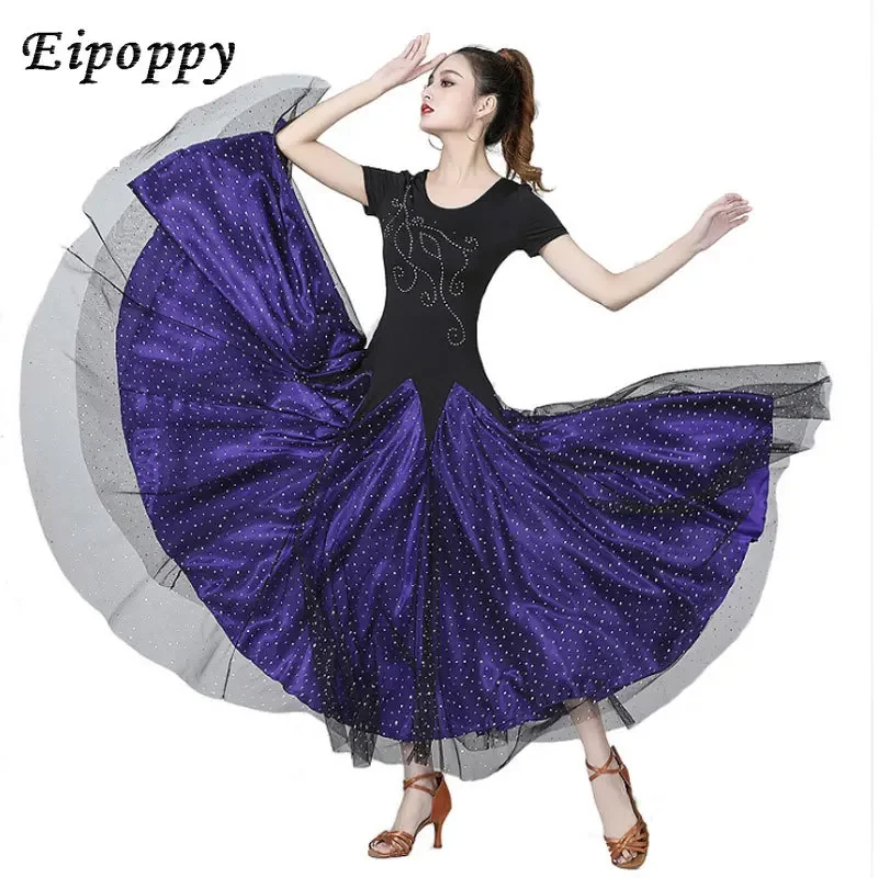 Moderne moderne Tanz kleid langen Rock großen Swing Rock Walzer Tanz Square Dance Kleidung