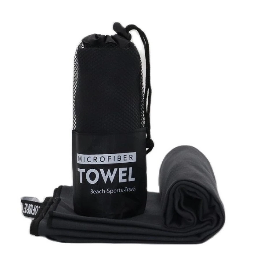 1PC Black Quick Drying Towel Portable Breathable Bath Towel Beach Camping Hiking Swimming Sports Microfier Bath Towel No Pilling