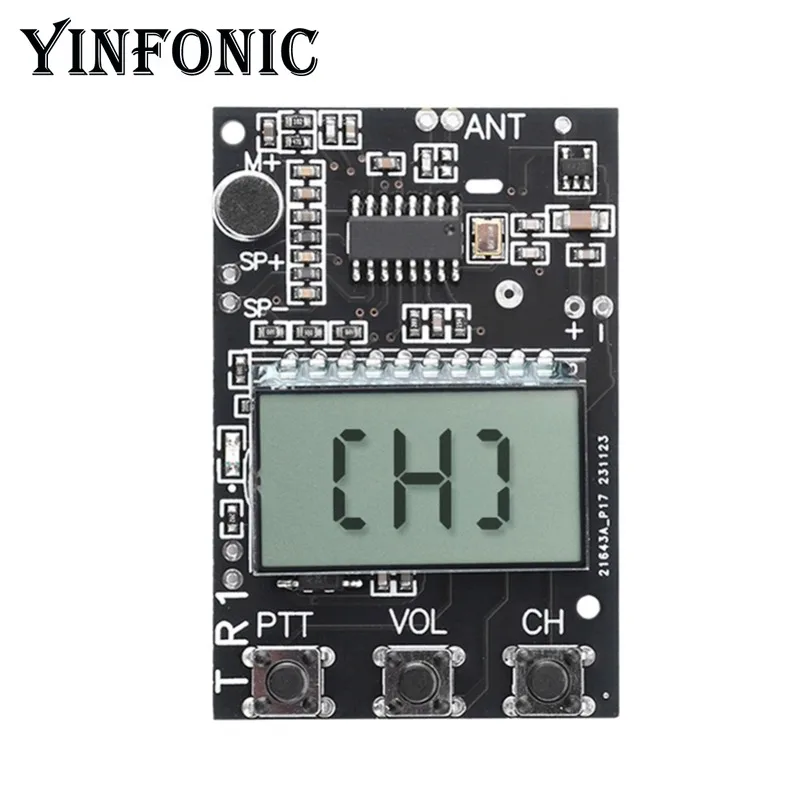 FM Talkie Module Circuit Board Multi-function FM Transmitter Receiver Module 7 Frequency 27-480MHz DC3.3-6V