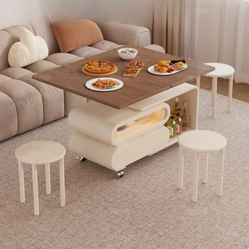 القهوة غرفة المعيشة طاولة طعام ارتفاع الخريف تصميم الحديثة بسيطة طاولة طعام المطبخ طاولة قابلة للطي Basse دي صالون الأثاث