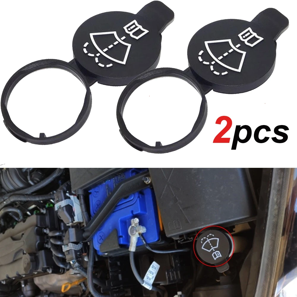 2x Car Windshield Wiper Washer Fluid Reservoir Tank Bottle Cap Cover 13227300 Fit for Cadillac Vauxhal Buick GMC Chevrolet