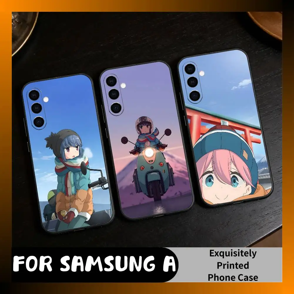 Rin Ainme L-Laid-Back C-Camp Season3 Phone Case For Samsung Galaxy A73,A72,A71,A70,A52,A51 Others Soft Black Cover