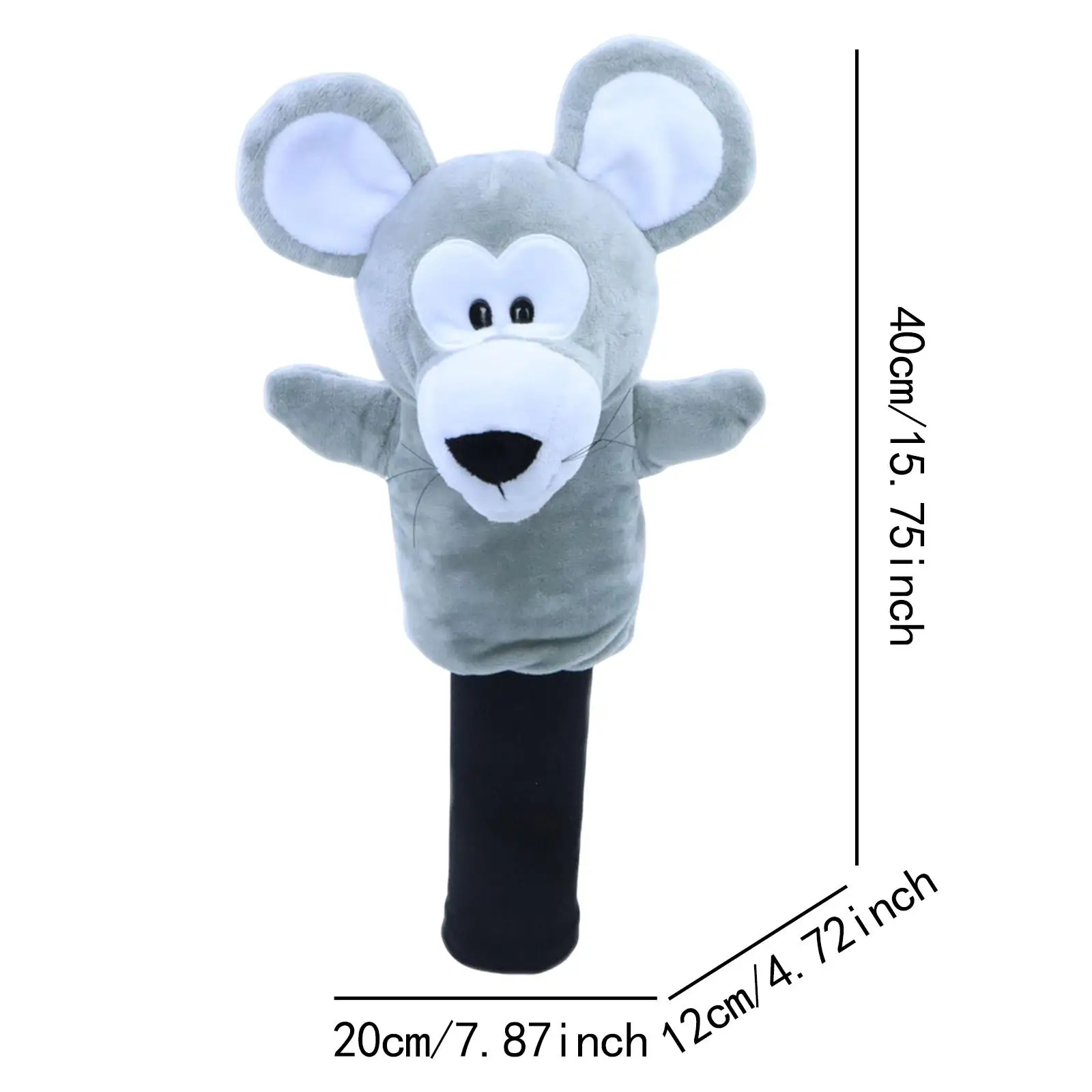 

Fairway Wood Golf Headcover Plush Cartoon Animal Club Cover Gift for Golfers Mouse Design Protection