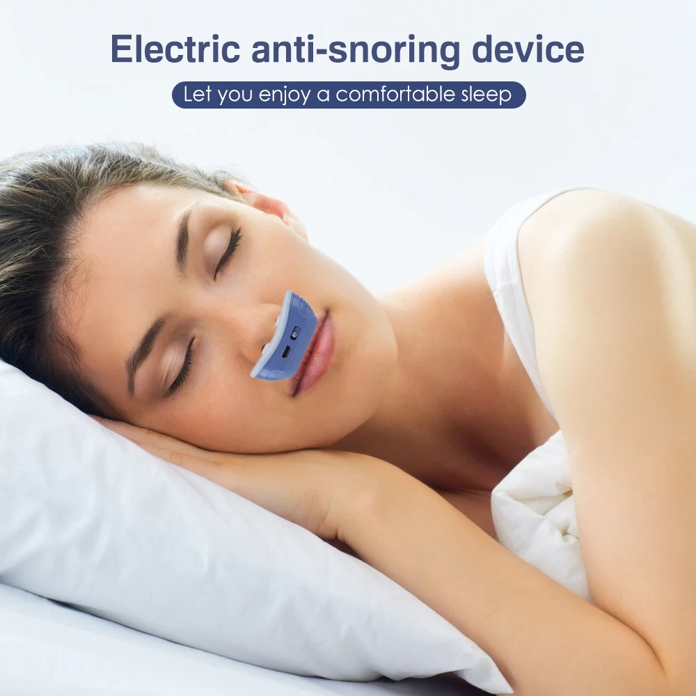 Electric Mini Anti Snoring Device Sleep Aid Nose Clip Breathing Apnea Relieve Anxiety Relieve Help Sleep Silicone Nasal Plug