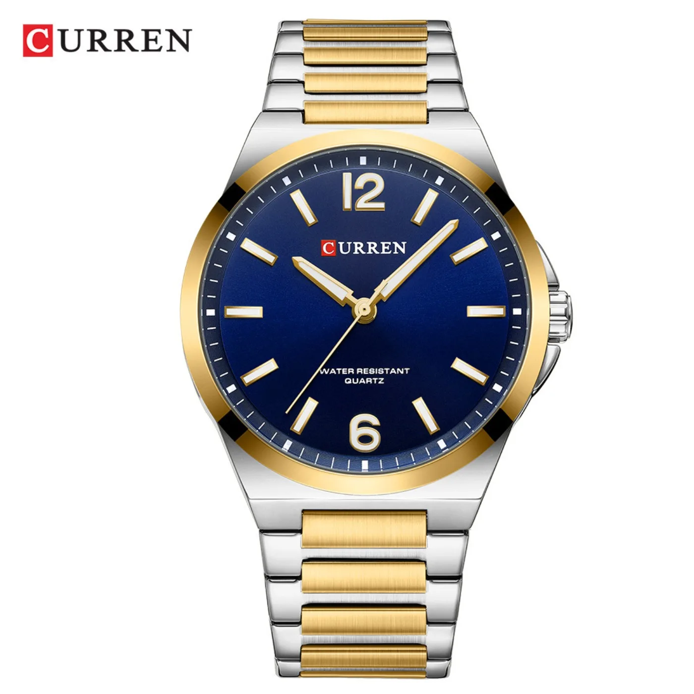 CURREN Men Quartz Movement Watch Waterproof Luminous Men's Watch, Stainless Steel Strap Business Watches Gifts