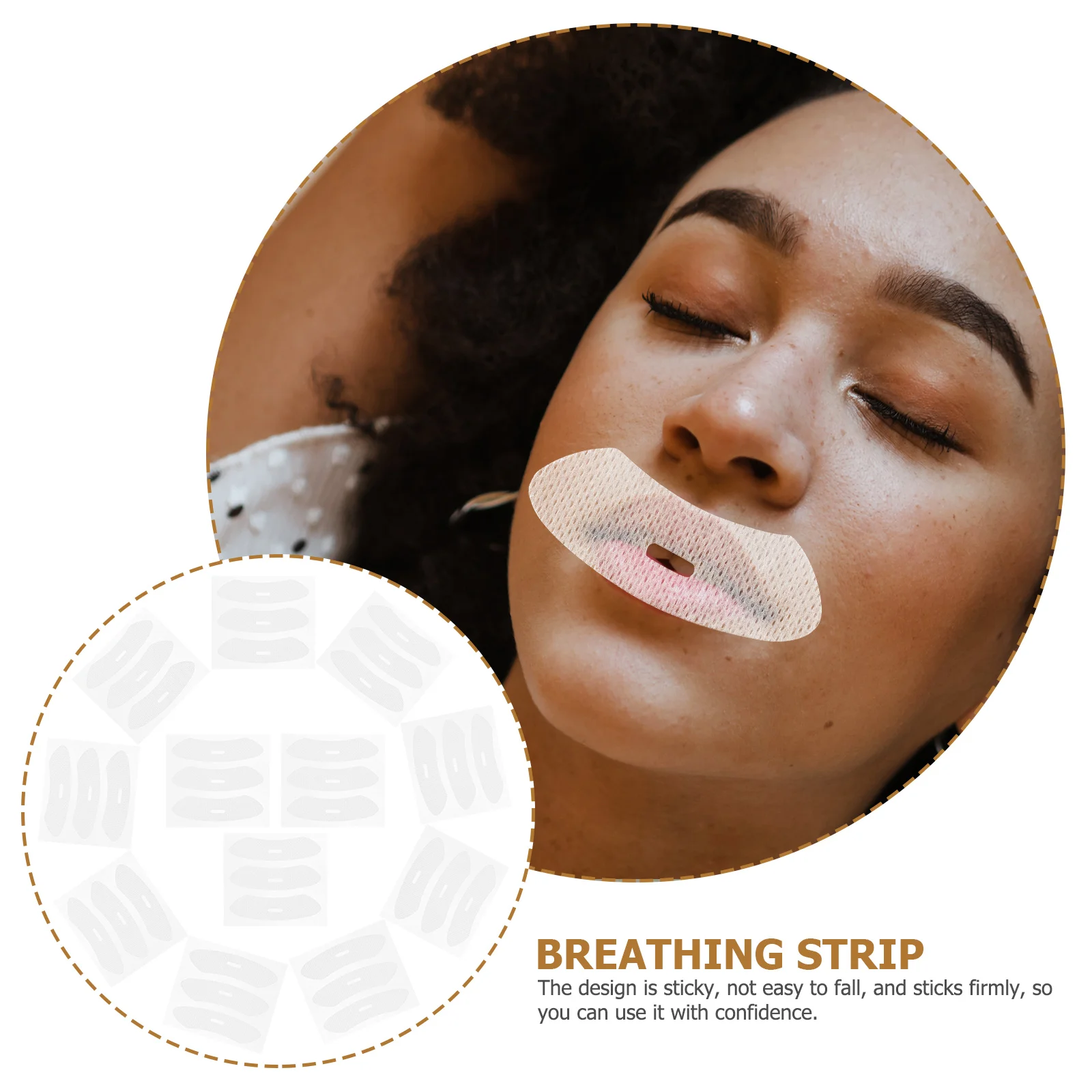 

20Pcs Anti Mouth Breathing Tape Sleep Aid Snoring Reduction Mouth Stickers Breathable Skin Friendly Sleeping Patches