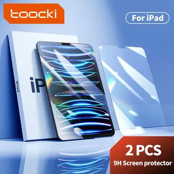 Toocki 2 adet temizle ekran koruyucu için Ipad 9 8 7 6 5 9 nesil 8th 7th temperli cam için Ipad Pro 12.9 11 10.2 hava 5 4