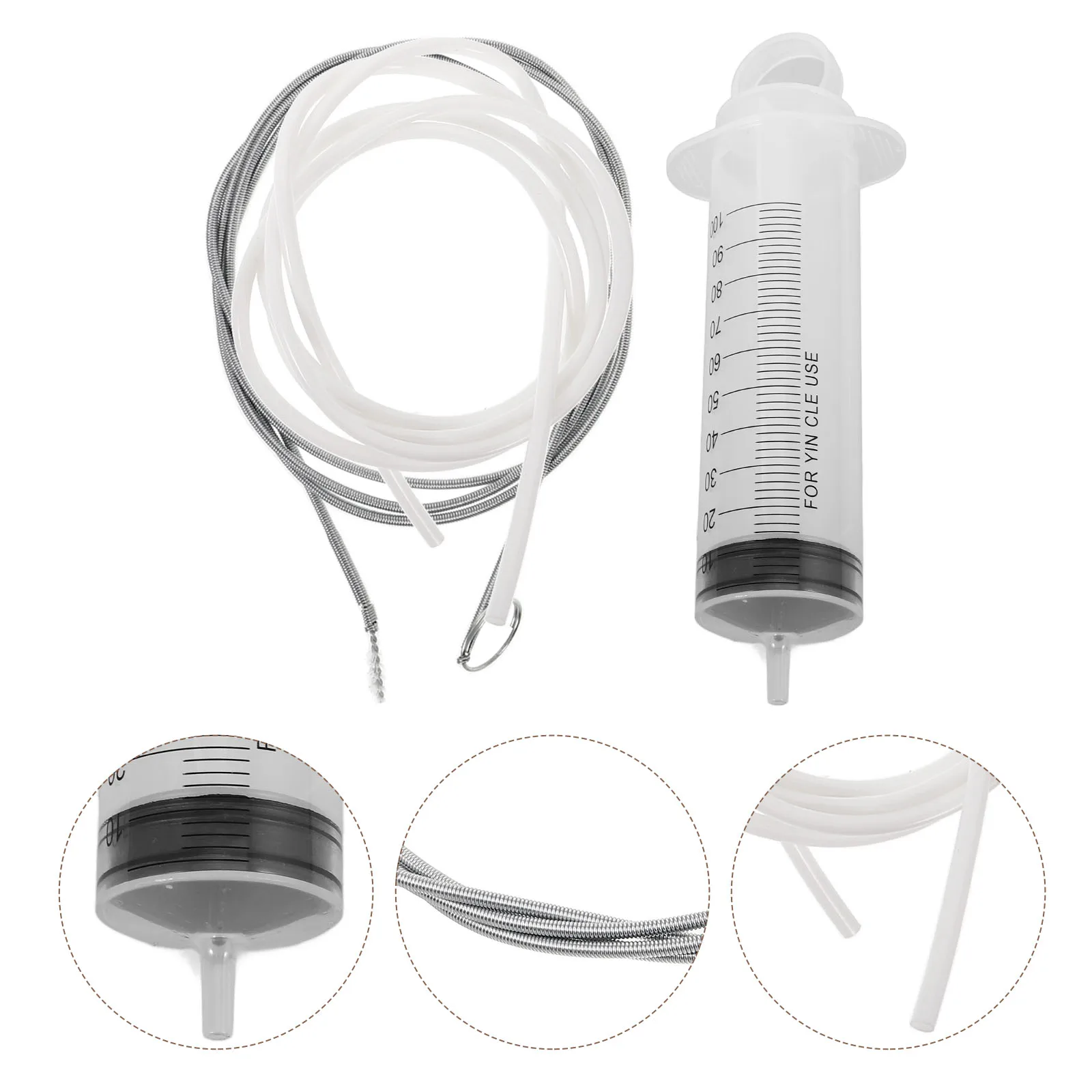 

1 Set Drain Clog Remover Flexible Drain Brush Tube Cleaning Tool Car Sunroof Drainage Dredging Refrigerator Freezer Unclogging