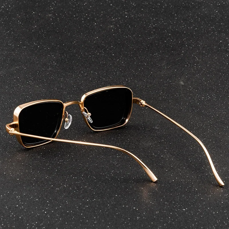 Vintage Steampunk Sunglasses Men 2024 Retro Metal Square Eyewear Trendy Brand Sun Glasses Shades For Women lunette de soleil