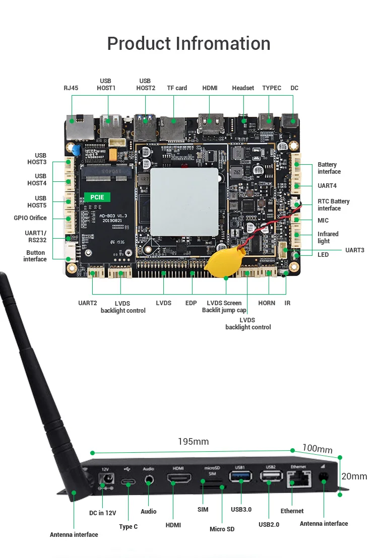 Hurtowa personalizacja Mini Network Android Advertising Digital Signage Media Player Box RK3288