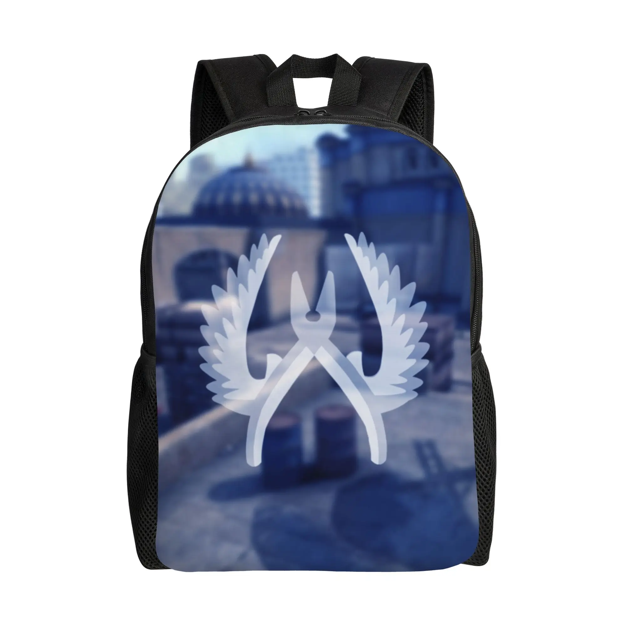 Schoolbag Back to school season CSGO Winged Pistol Badge Game Wallpaper  Multi-Function Backpack