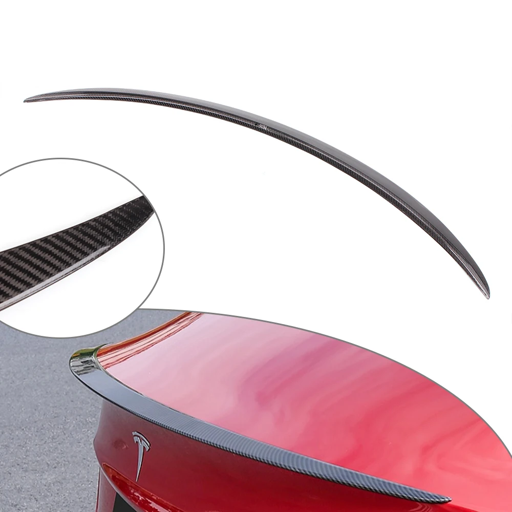 Real Carbon Fiber Original Edition Car Rear Wing Spoiler Rear Spoiler for  Model 3