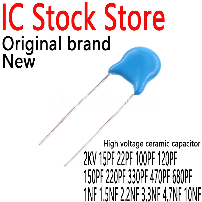 

1000 шт. керамический конденсатор высокого напряжения 2KV 15PF 22PF 100PF 120PF 150PF 220PF 330PF 470PF 680PF 1NF 1.5NF 2.2NF 3.3NF 4.7NF 10NF