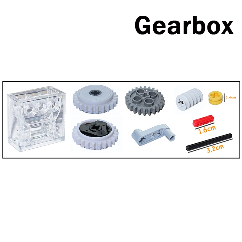 Bricks Technical Worm Gears Turbine Box Gearbox Suit Building Blocks 6588 3648 76244 4716 33299 32062 3705 32123 High-Tech Parts