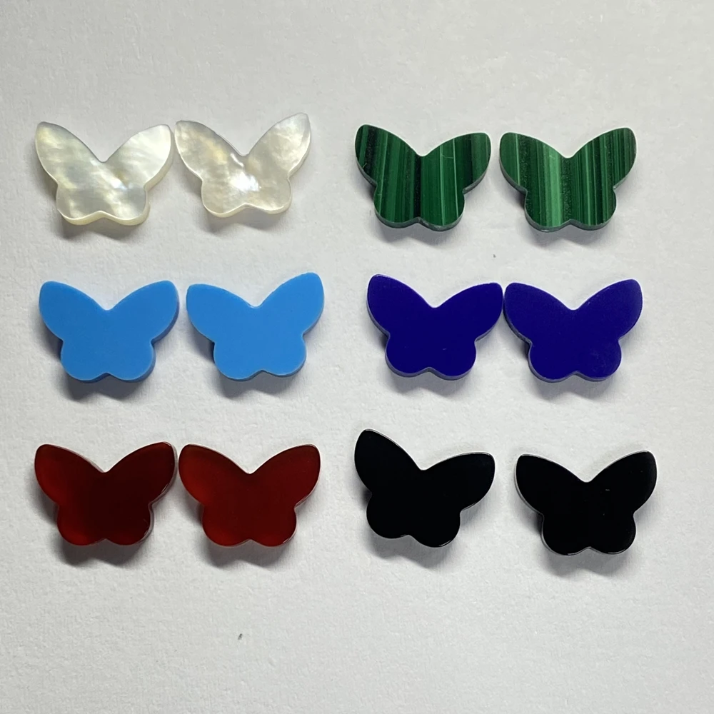 

Mosangna 9,6x13,2 мм Красный Агат Черный Оникс Драгоценный Камень Бабочка Белый Ракушка