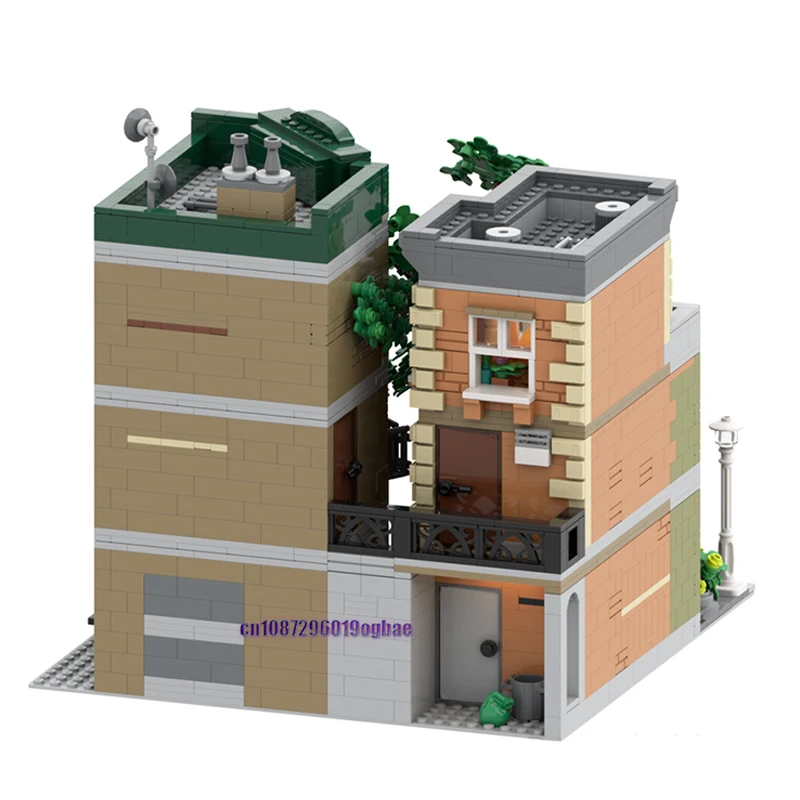 NIEUWE 3206PCS Stad Hot Selling Street View MOC Modulaire Gemeenschap Binnenplaats model DIY creatieve ideeën ChildToy kerstcadeau Blokken