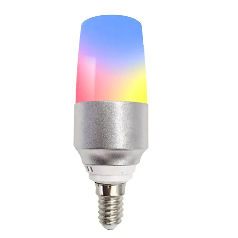 

Умная светодиодная лампа AU61-Tuya Zigbee E14 5W с управлением через приложение, CCT+RGB, для спальни, с голосовым управлением цветом