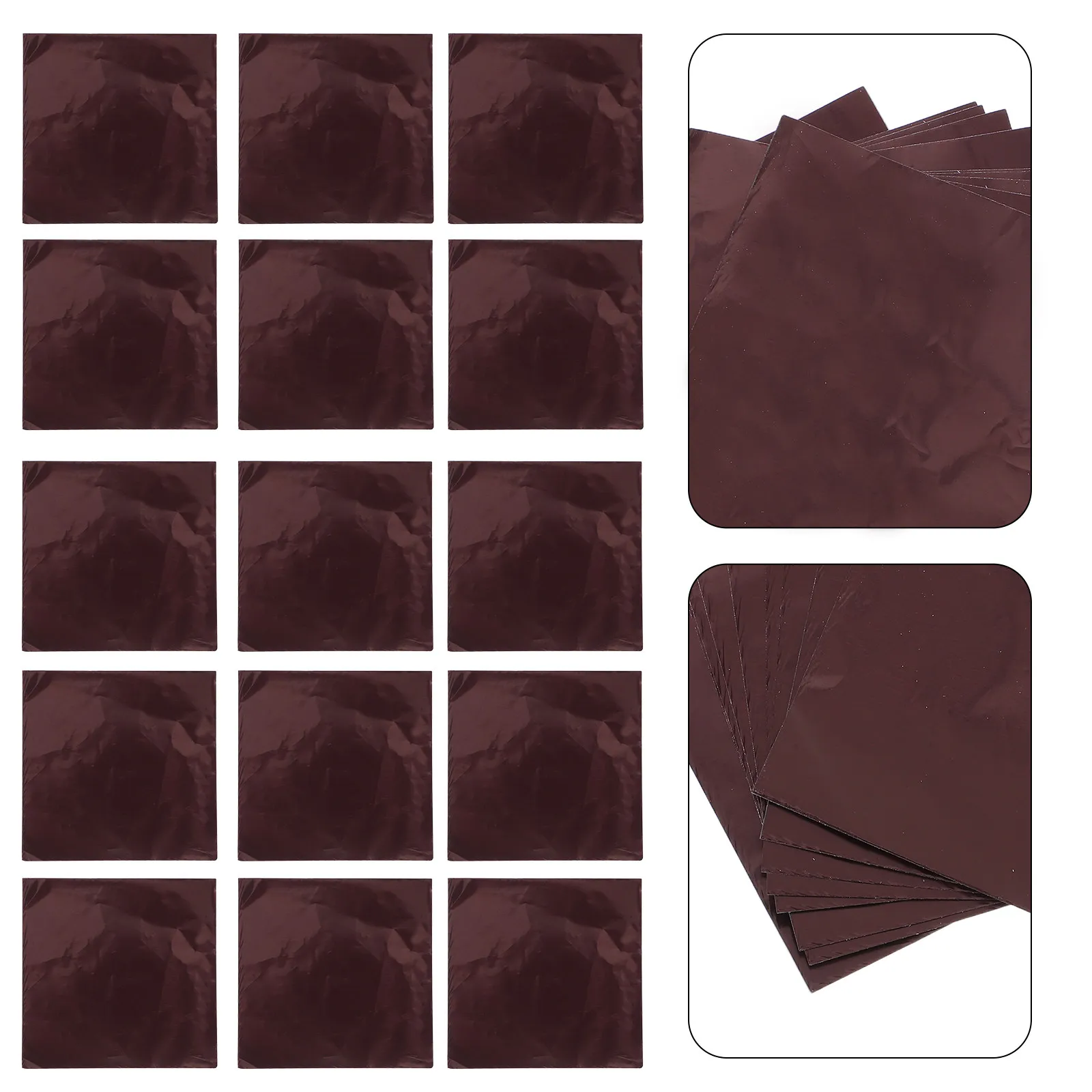 500Pcs Chocolate Wrappers Colored Foil Sheets 8x8cm Food Wrapping Paper Candy Packaging Party Favor Foil Sheets for Homemade
