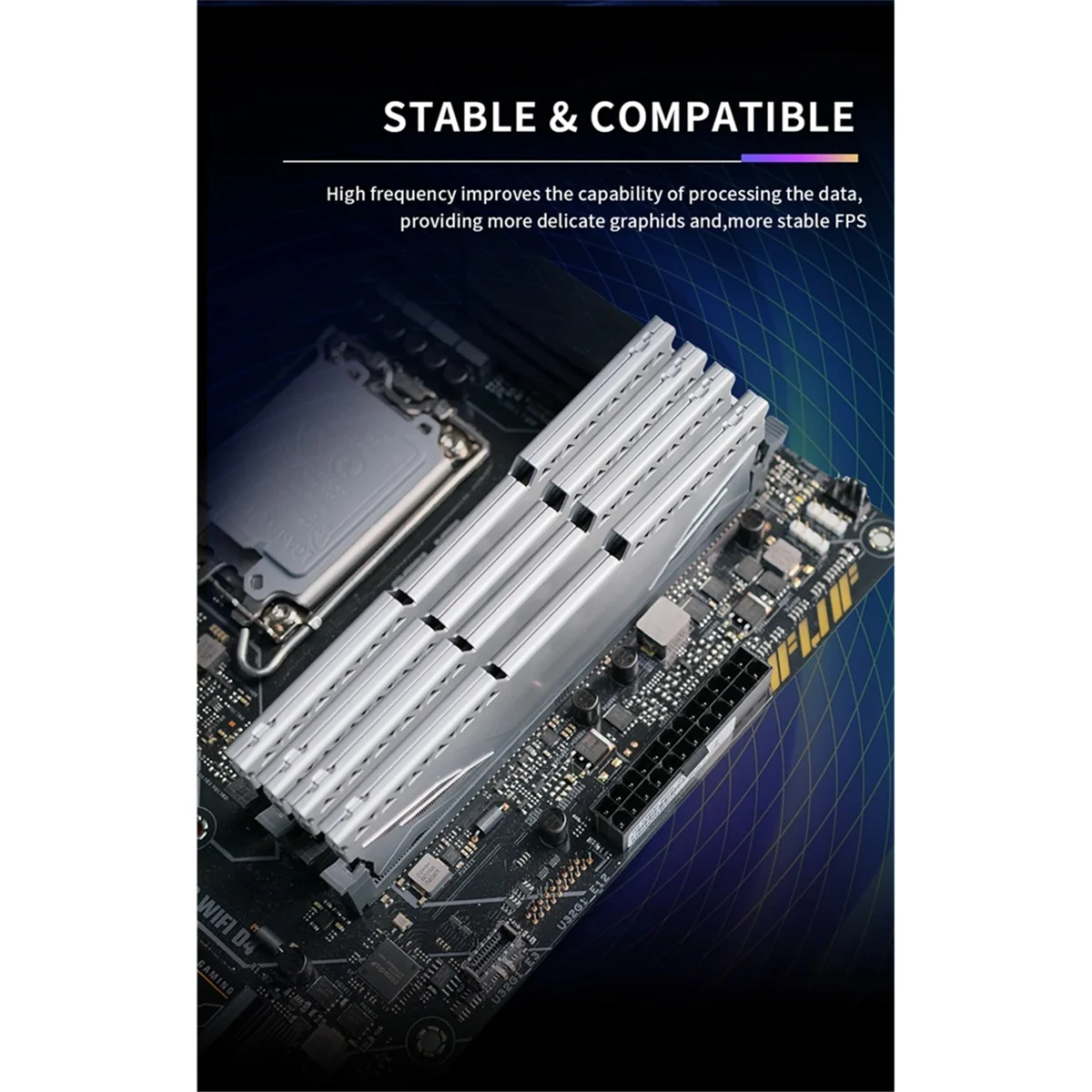 

New 3C-RAM DDR4 16GB 3200MHz for Desktop Computer No Support for AMD Motherboard UDIMM Cooling Vest Memory Module