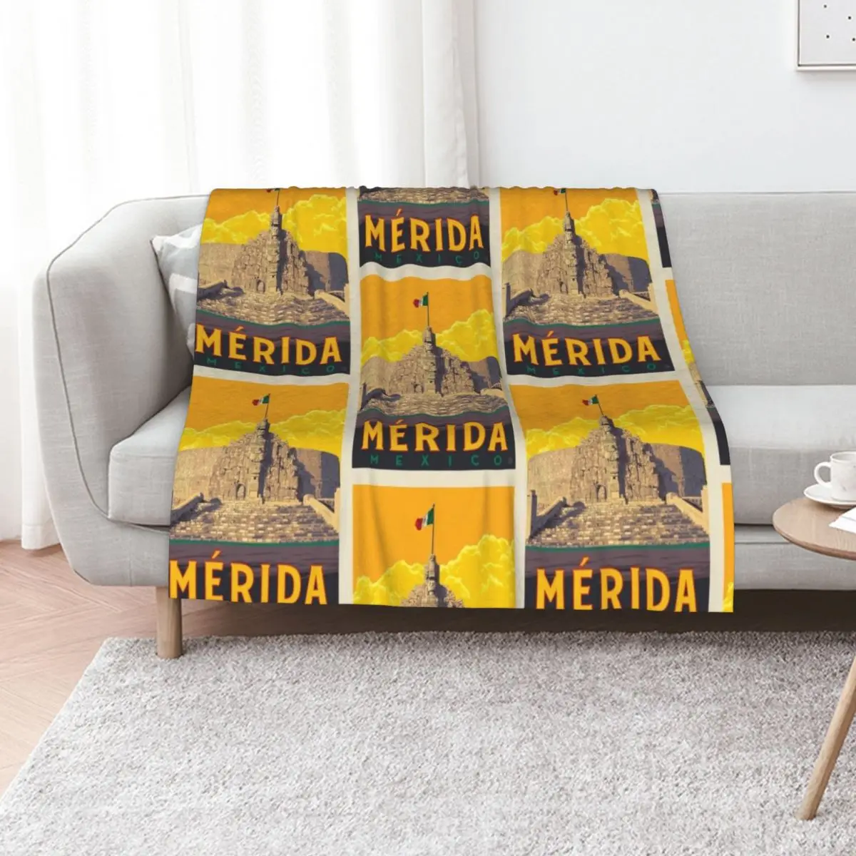 Mérida Mexico Throw Blanket Decorative Beds Loose Comforter Furrys Hairy Bed linens Blankets