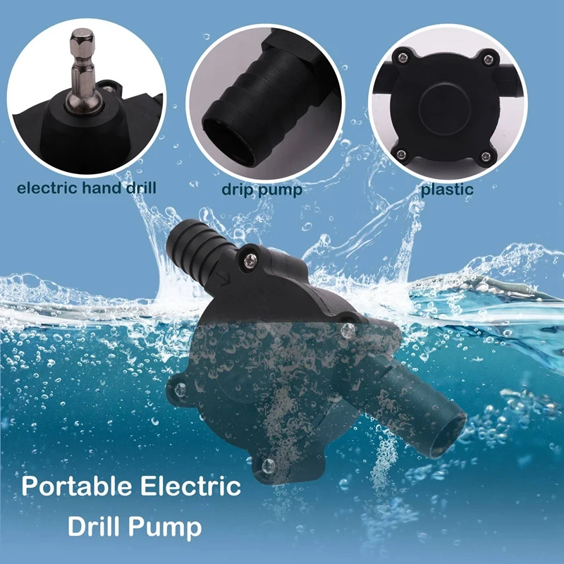 ●Portable Electric Drill Pump Self Priming Transfer Pumps Oil Fluid Water Pumps Electric Drill Driven Self-Priming Pump Tools