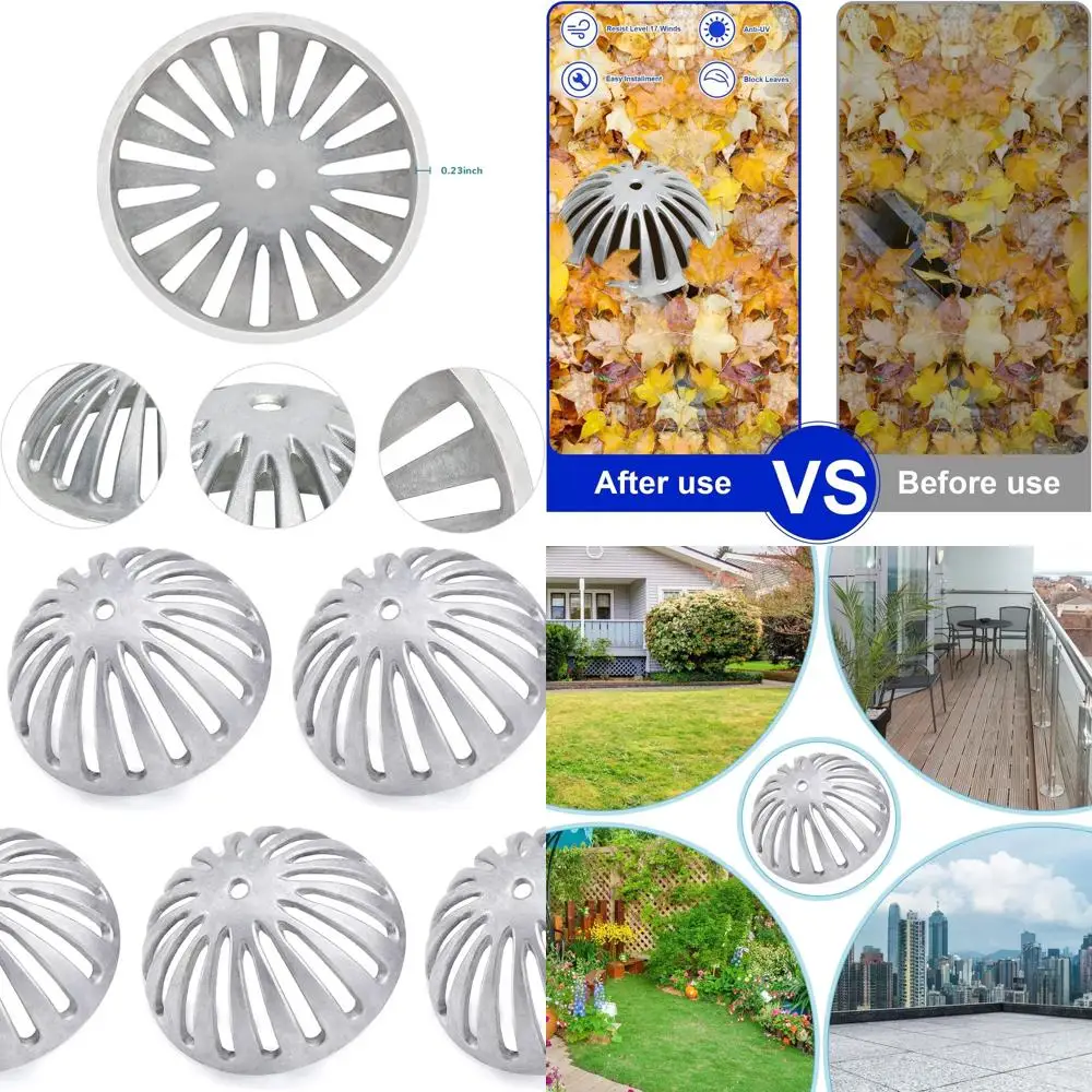 

Heavy-Duty Aluminum Dome Drain Cover, 5-1/4 Diameter, 2-1/4 Height, Suitable for Kitchen, Bar, Outdoor, Garden, Bath