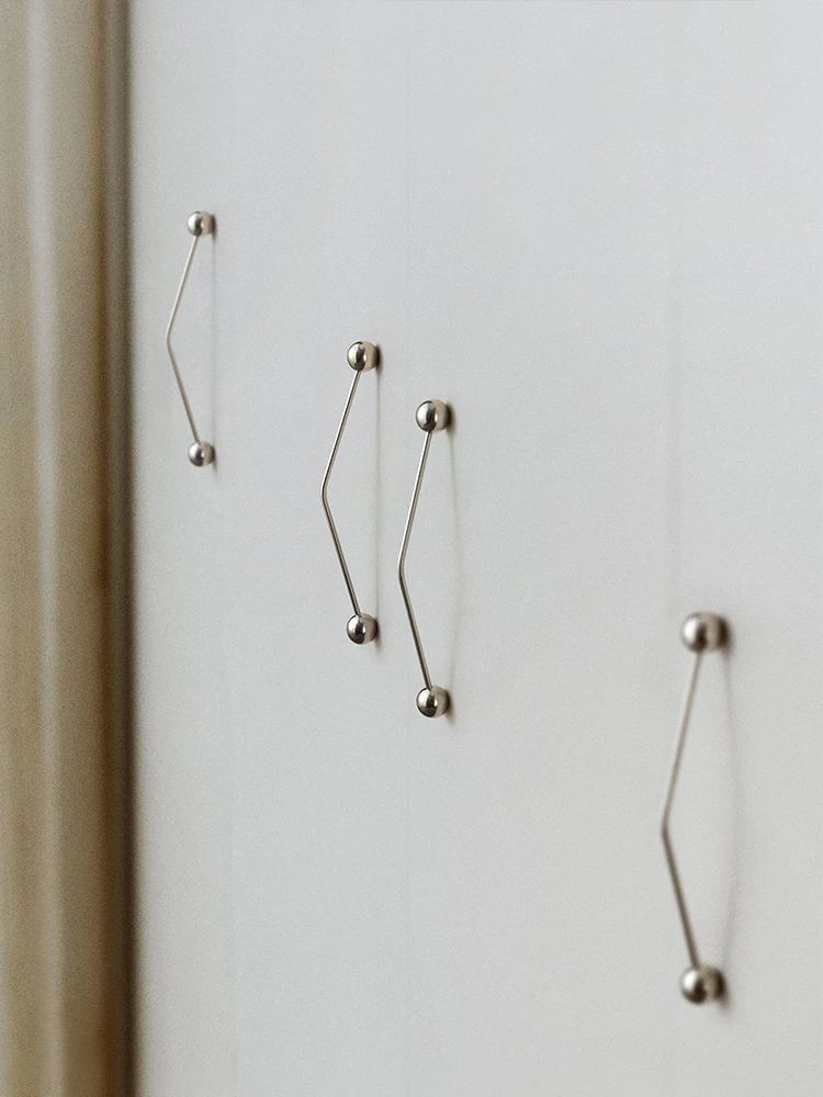 مقبض خزانة نحاسي فضي، مقبض أثاث، مقبض خزانة الملابس، مقبض أثاث من النيكل #4