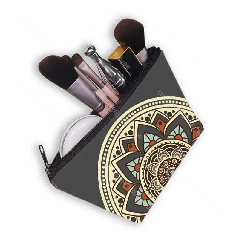 Mandala Bloem Print Cosmetische Tassen Vrouwen Make-Up Tas Waterbestendige Make-Up Tas Organizer Vrouwen Multifunctionele Schoonheidstas